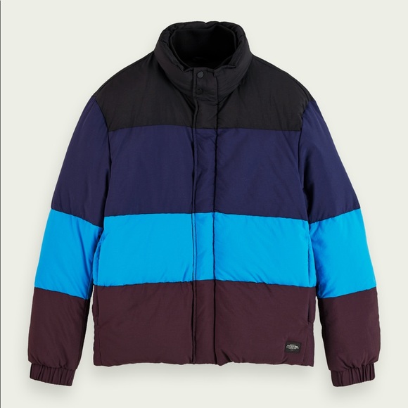 Scotch and Soda Colour Block Puffer Jacket - Picture 8 of 8